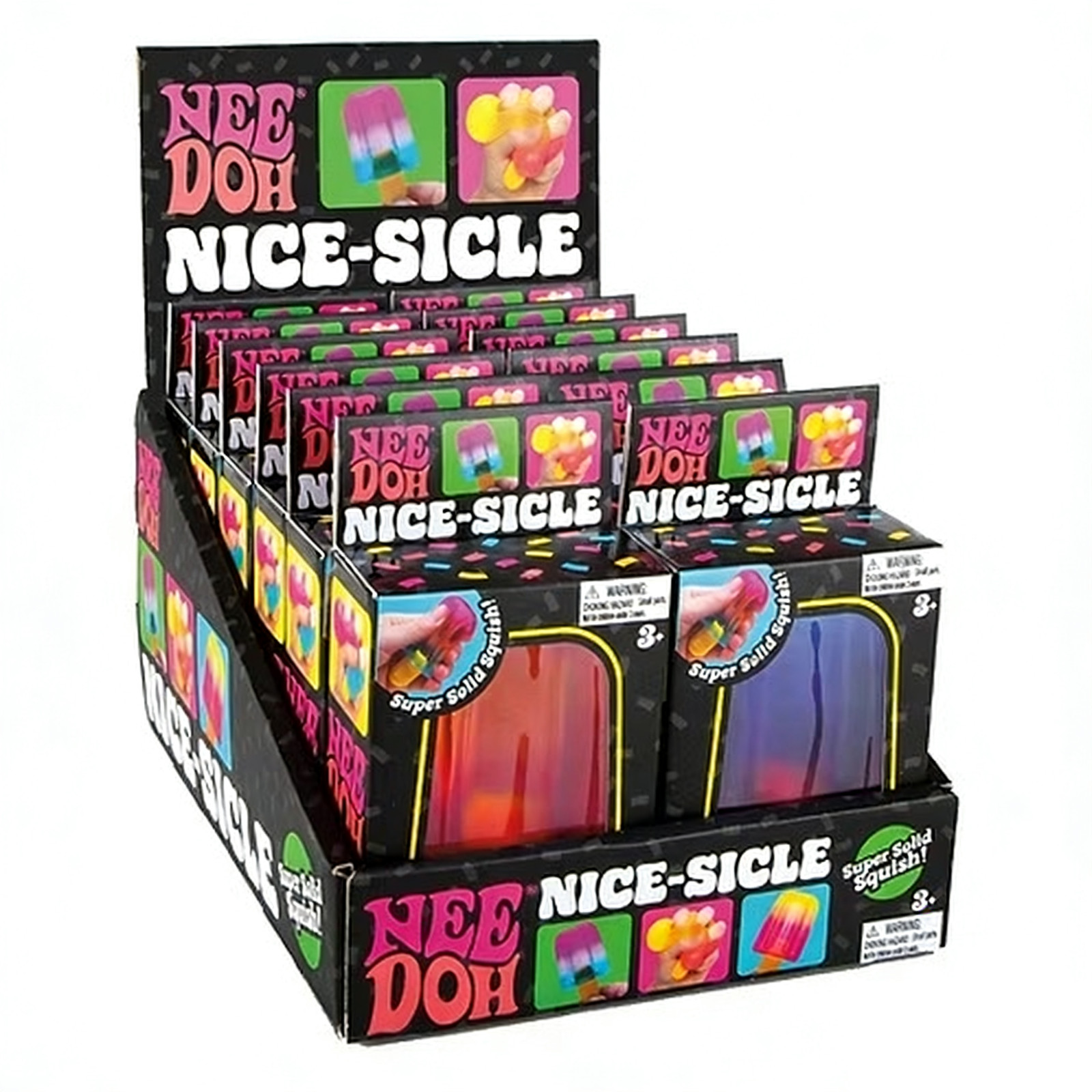 Nee Doh Nice-Sicle Super Squish Fidget Toy - Colorful Popsicle Stress Relief Toy