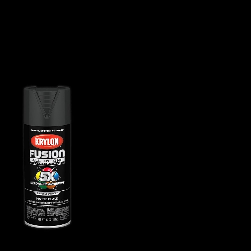 Fast-Drying Matte Black Spray Paint - 12 oz Rust Resistant for Multiple Surfaces