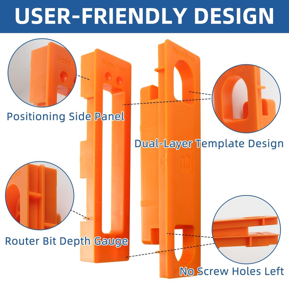 Invisible Hinge Router Guide Template for Hidden Door Installation