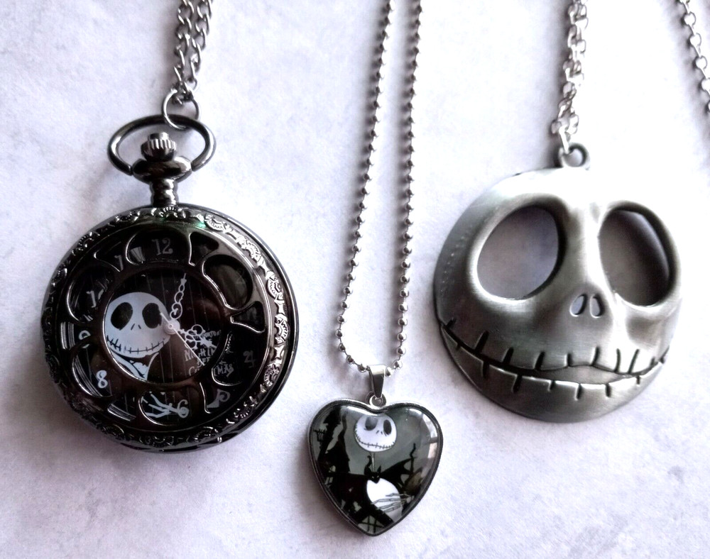 Nightmare Before Christmas Jack Face Pendant WATCH & PENDANTS 3 pc. SET