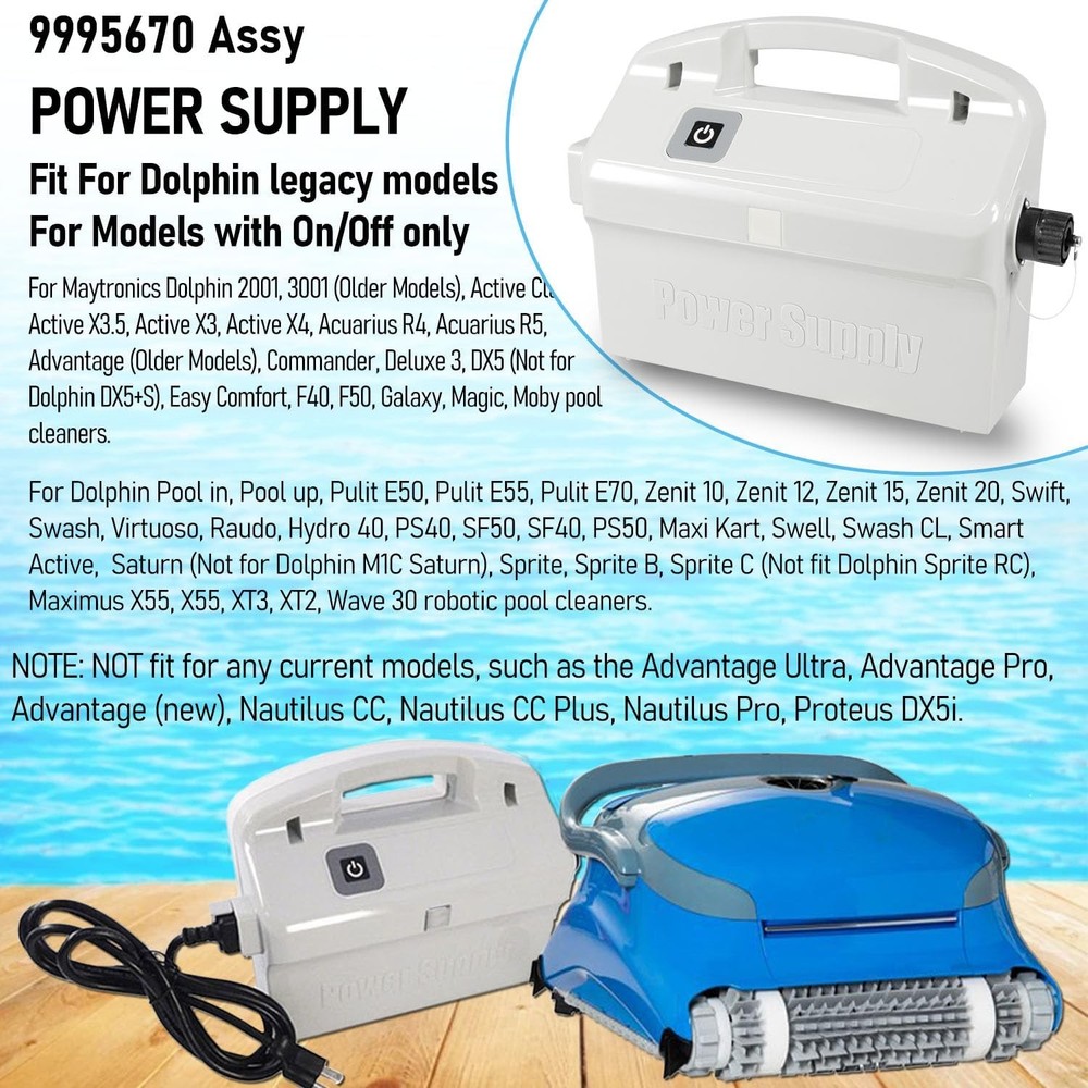 9995670 Assy Power Supply Unit for Dolphin Robotic Pool Cleaners Basic Models