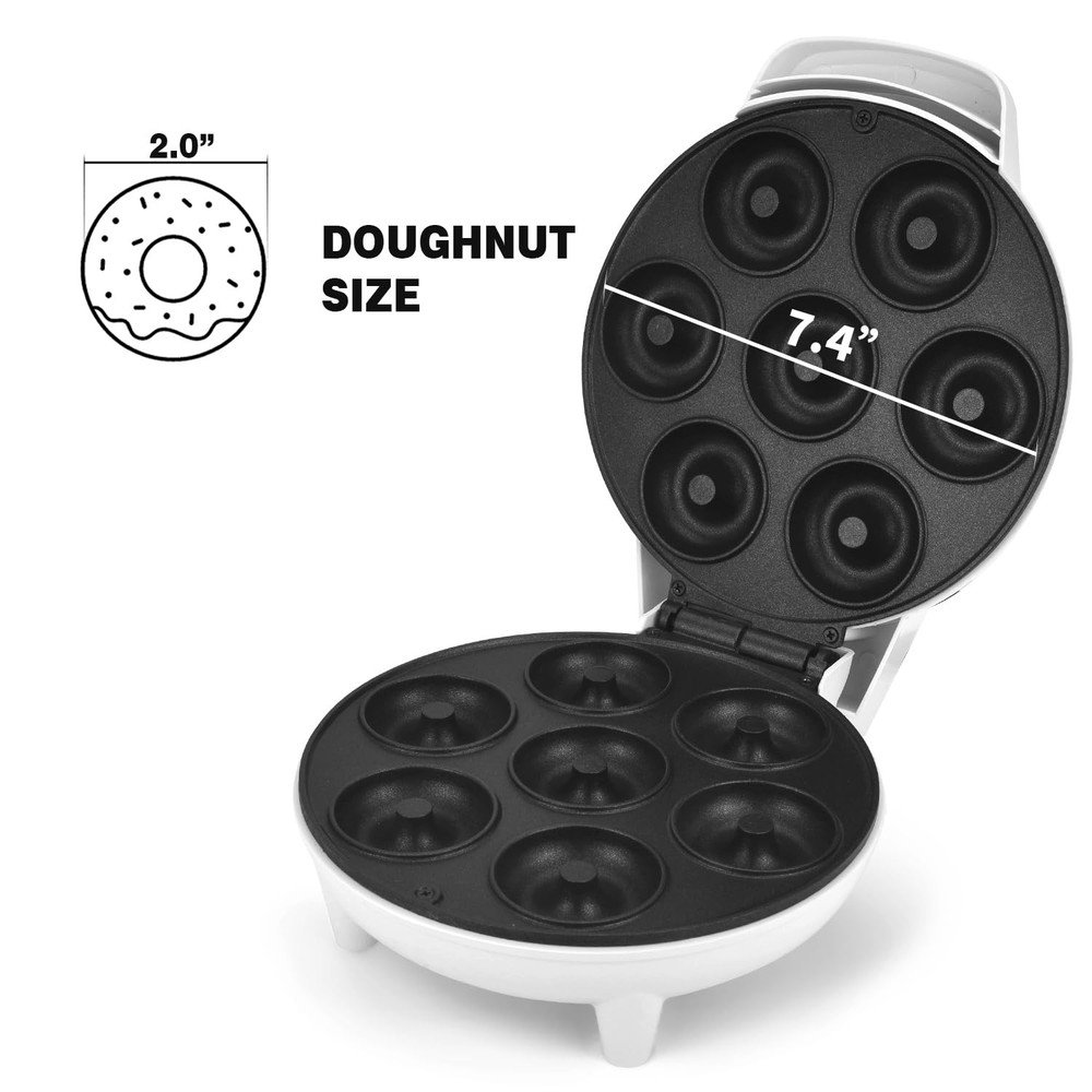 Mini Donut Maker - Non-Stick, Cool Touch Electric Doughnut Machine for Mini D...