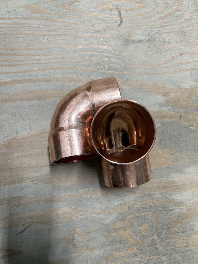 3" Copper 90° Elbow Fitting, UNUSED