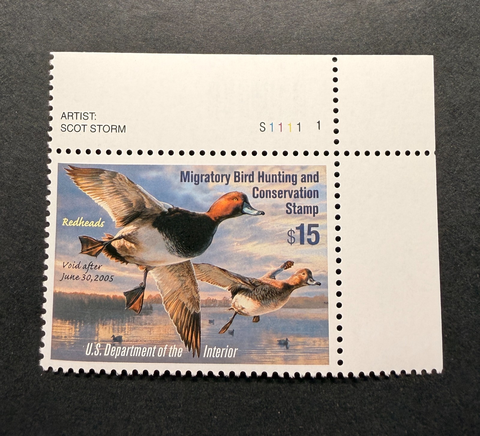 WTDstamps - #RW71 2004 Plate# - US Federal Duck Stamp - Mint OG NH