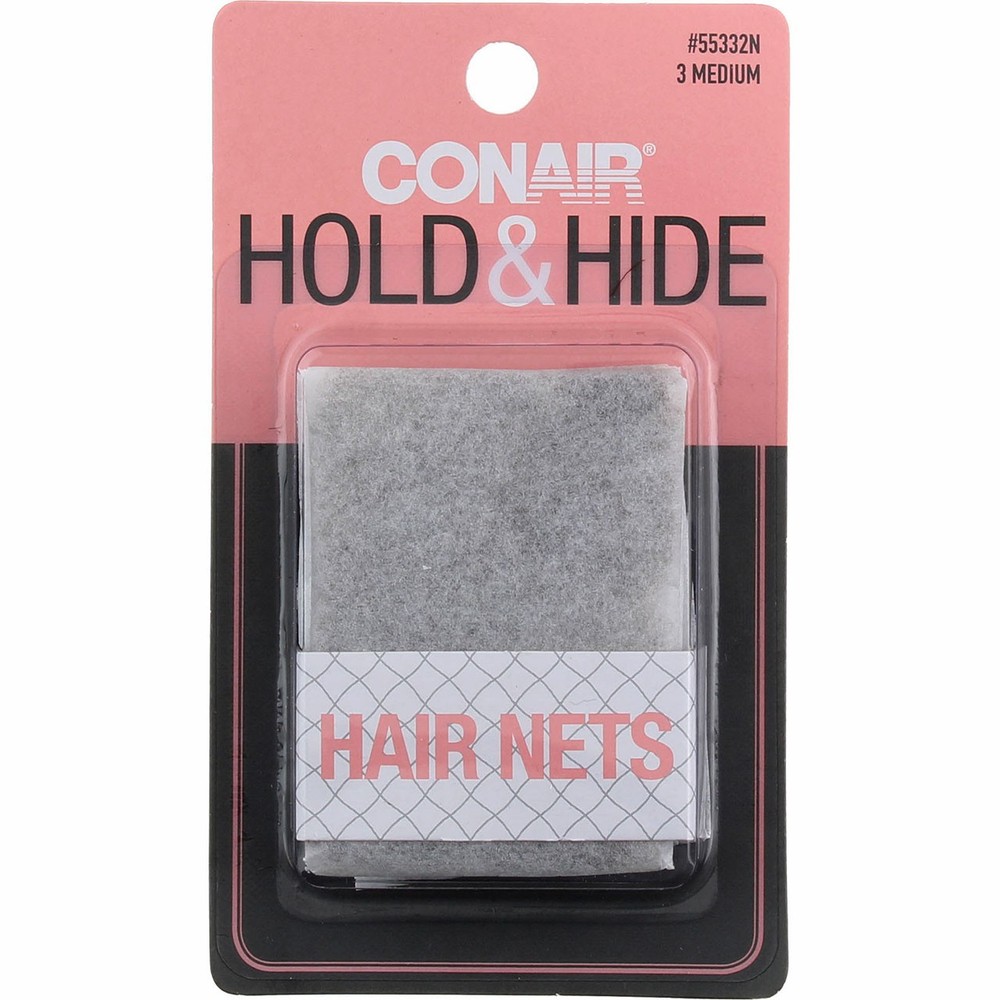 3 Pack Conair Hold & Hide Hair Nets, 3 Ct