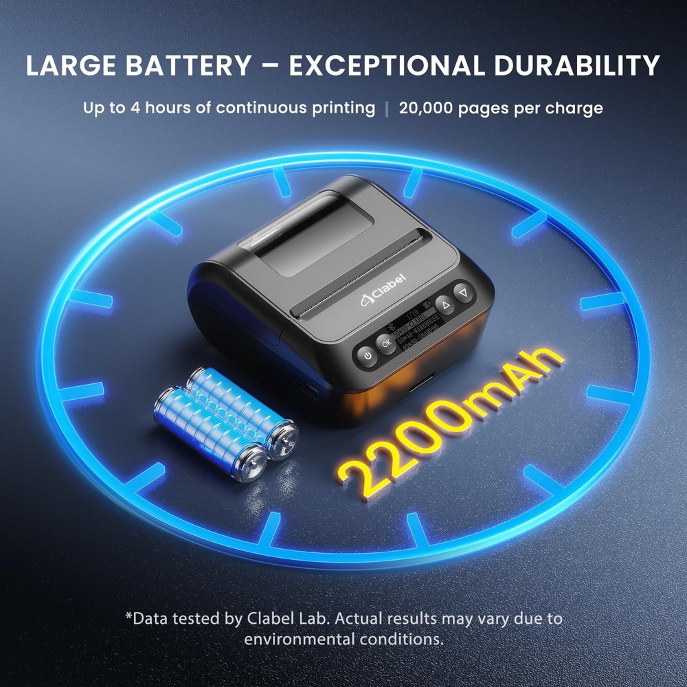 CLABEL 320B Label Maker 3 Inch Bluetooth Barcode Printer Thermal Label Printe...