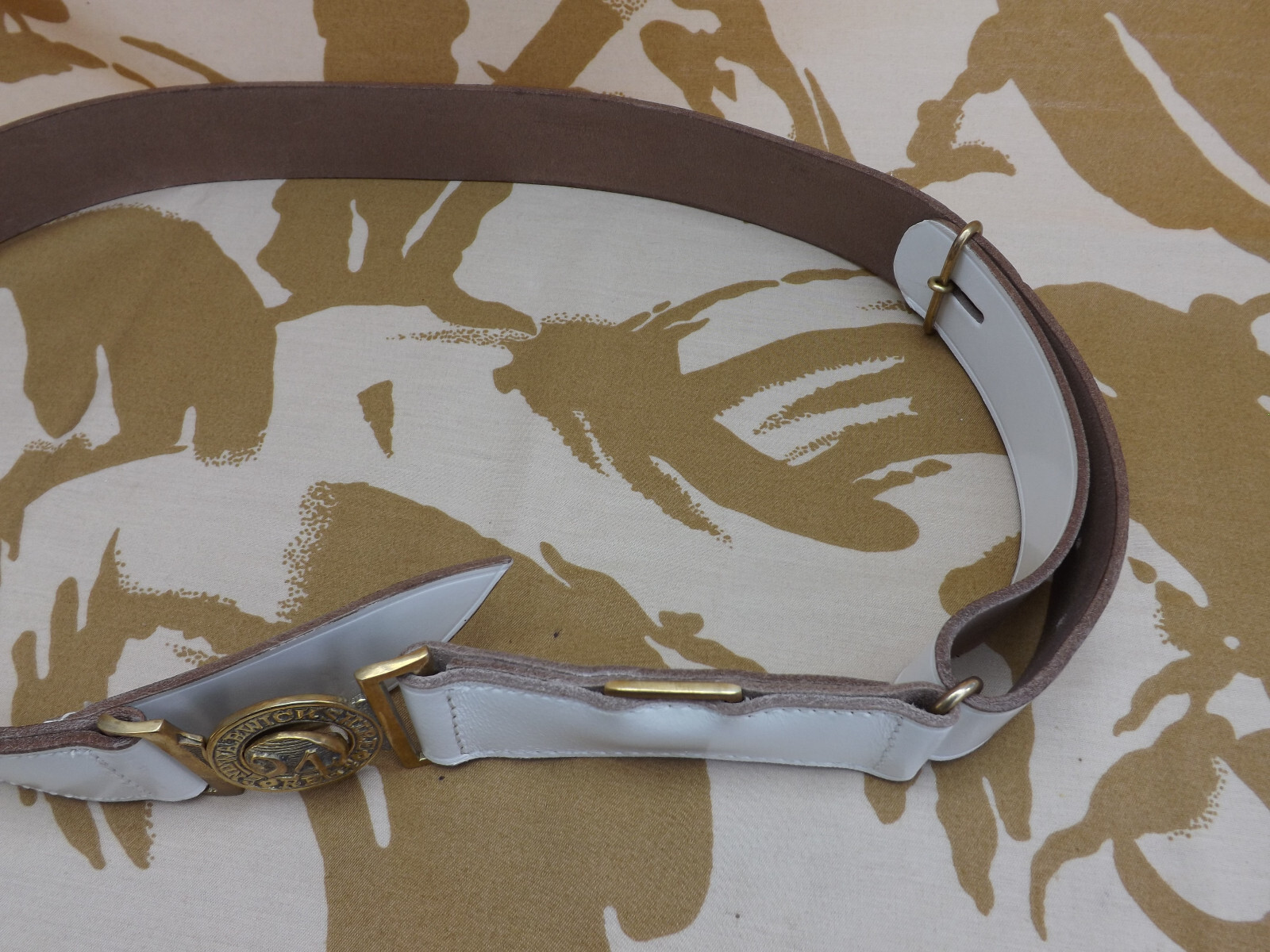 Repro 1870 Valise pattern White Leather Waist belt 24TH Foot Zulu war