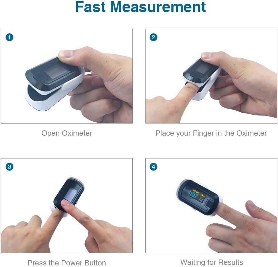 Versatile OLED Finger Pulse Oximeter with Adjustable Display for All Users