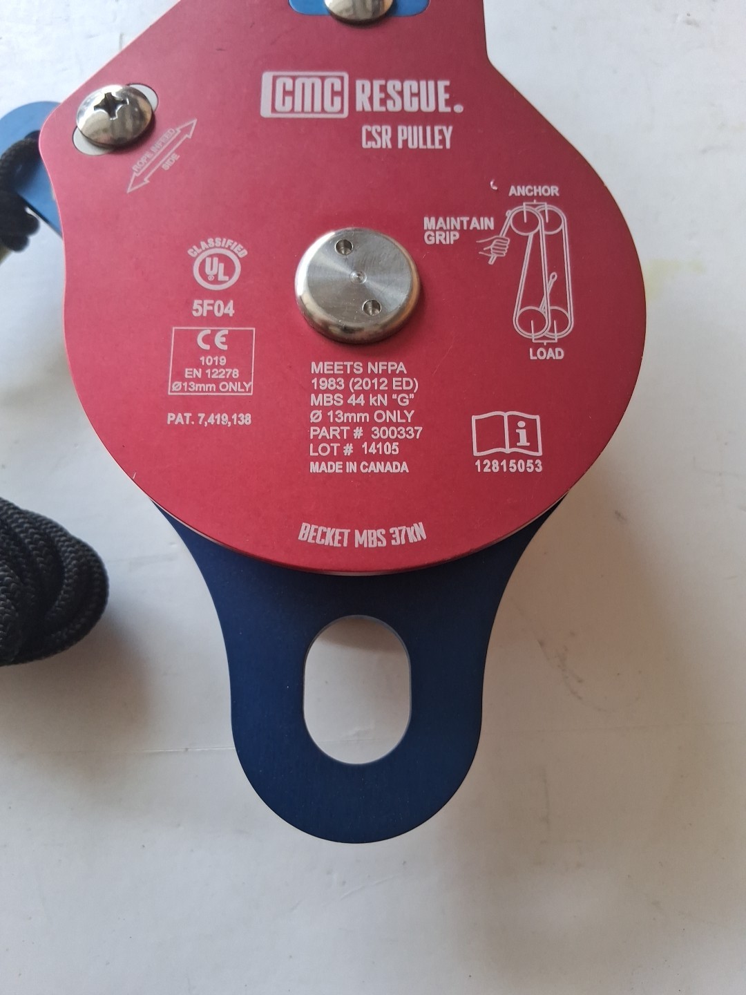CMC Rescue CSR Pulley Model 300337 New Open Box.