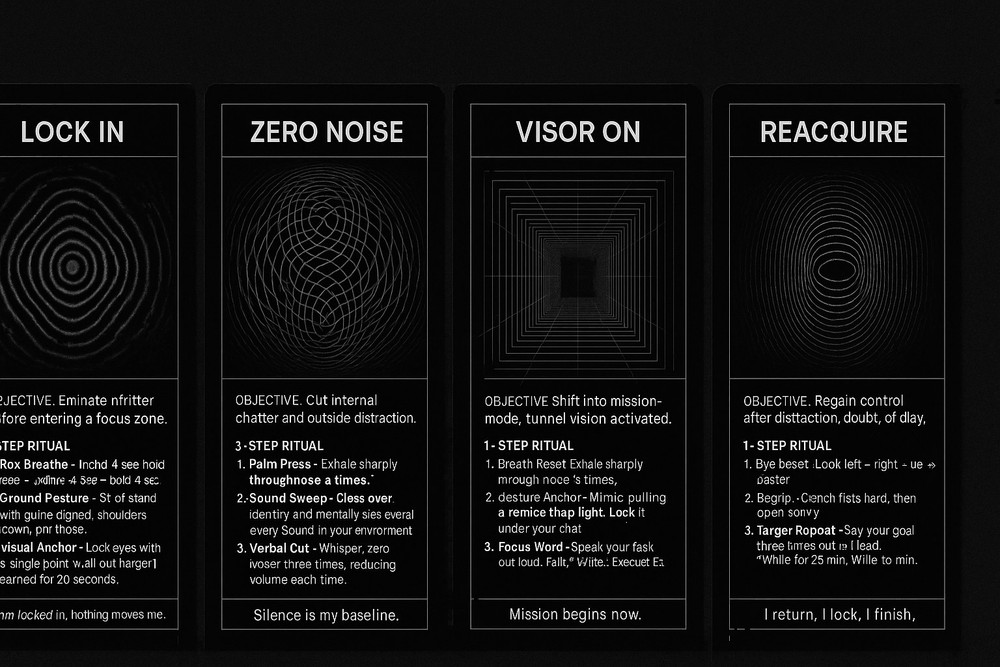 Point Zero Deck – Tactical Ritual Cards for Total Mental Focus
