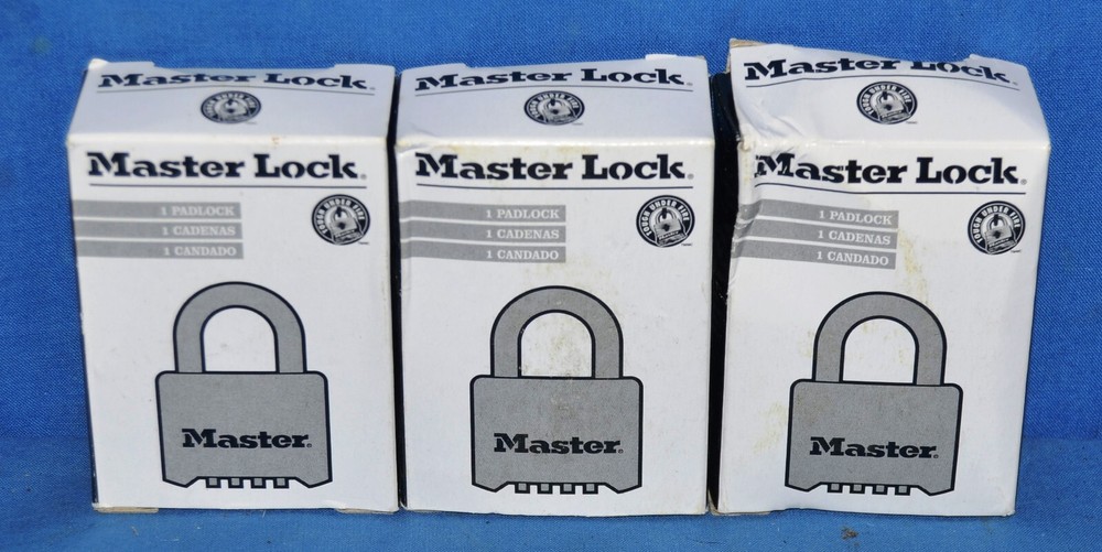 Master Lock Resettable Combination Padlock Solid Brass 2" 877560 Qty 3