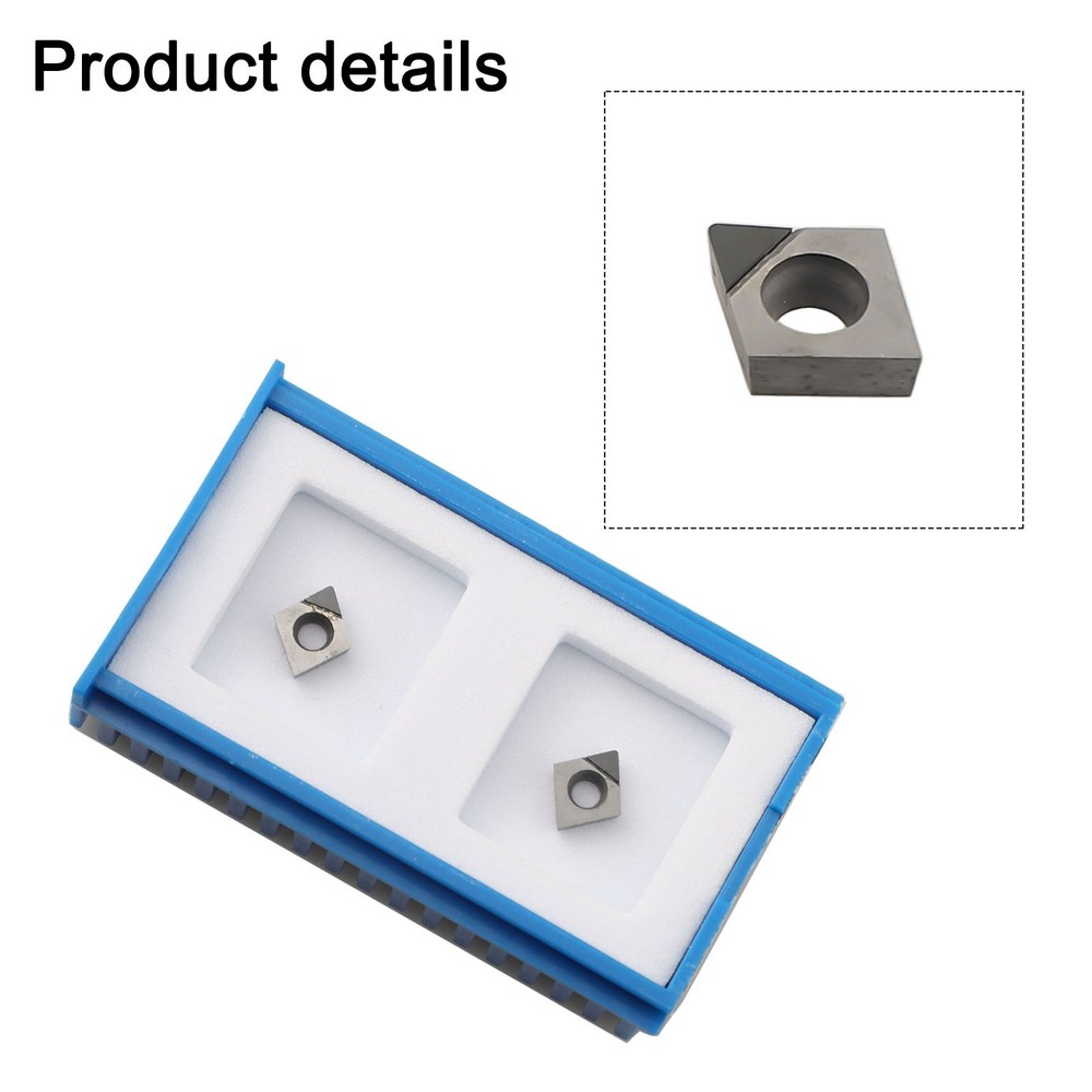 2pcs PCD Inserts CCGT060204 Designed for CNC Processing For Aluminum Copper
