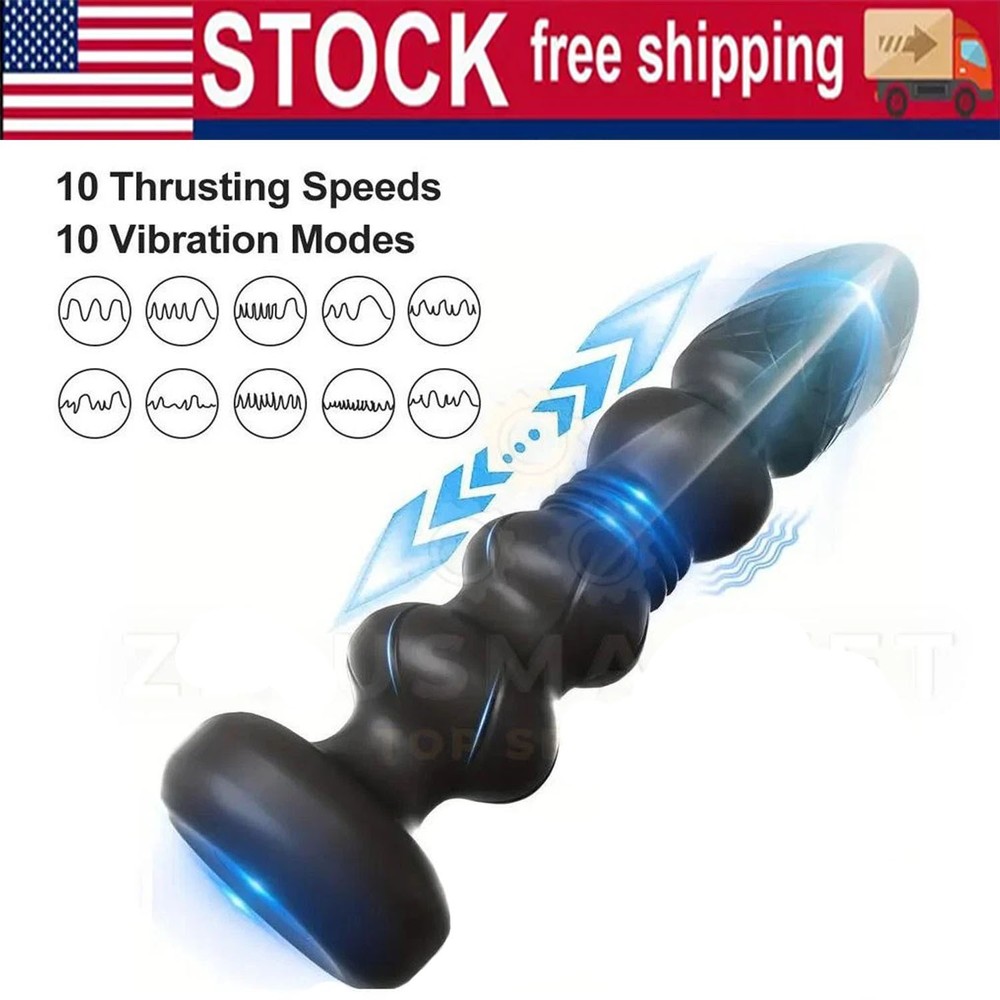 Remote-Controll Thrusting & Vibrating Prostate Massager & Anal Plug for Couples