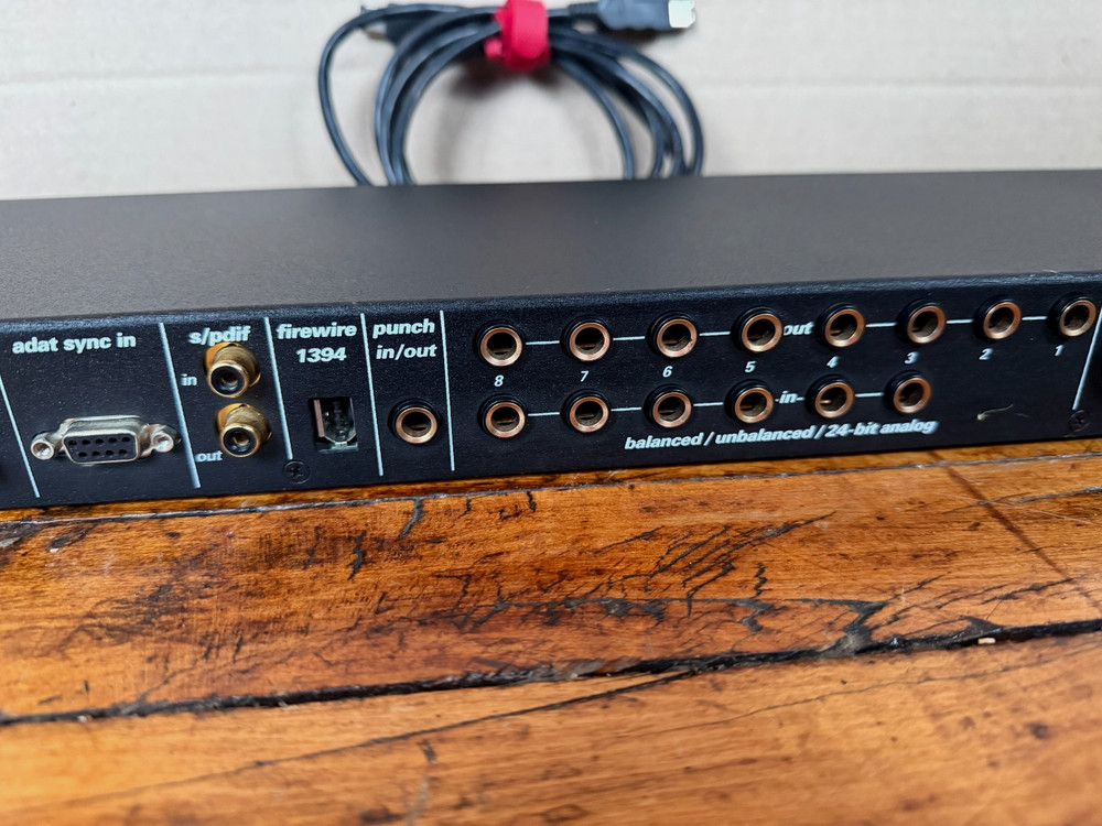 MOTU 828 MK1 Firewire Audio Interface Rack Mount with Cables Tested Working