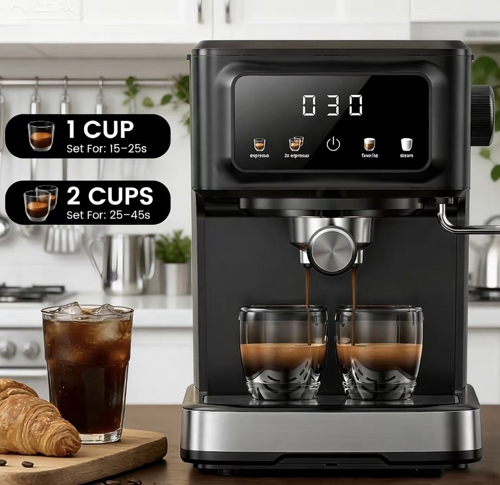 Kismile Espresso Machine 15 Bar Automatic Maker