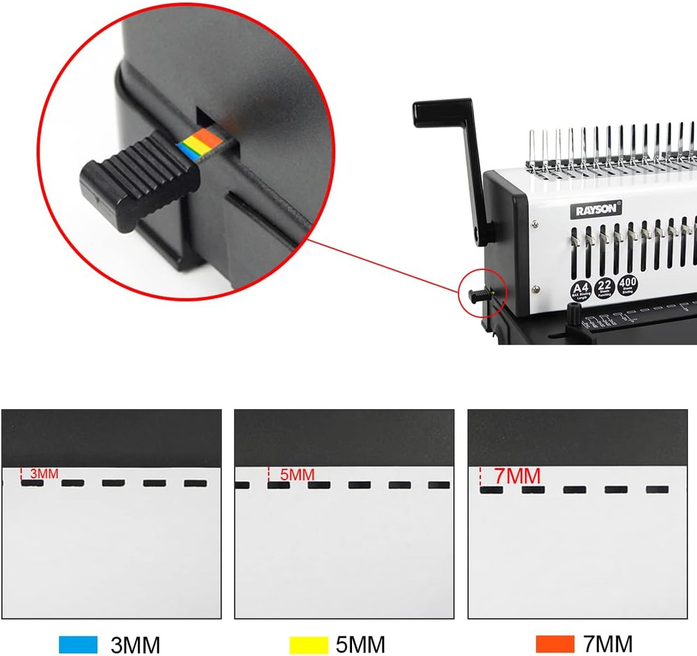 SD-220B Binding Machine, 21 Holes Comb Binding Machine, Max. Punch 20 Sheets & B
