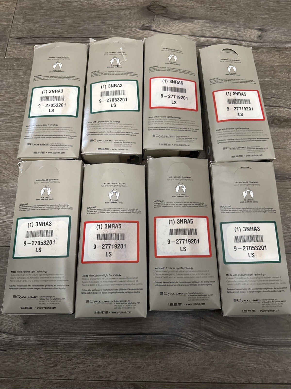 LC Industries ChemLight 6 inch Military Grade Glow Sticks Lot Of 8 Boxes 80stick