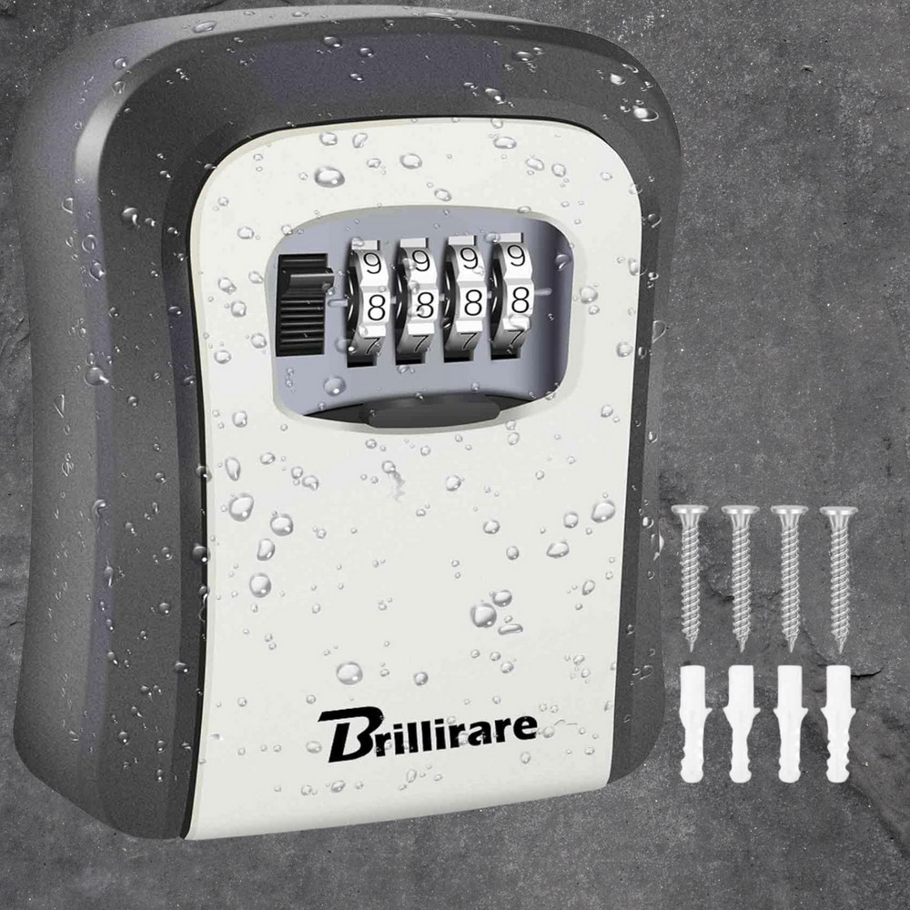 4 Digit Key Safe Lock Box Combination Security Storage Case Organizer Wall Mount