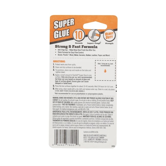 Gorilla 2 -Pack 3-gram Liquid Super Glue