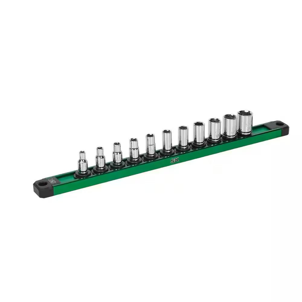 1/4" Drive, 6 Point, SAE, Standard Chrome Socket Set-11 Piece