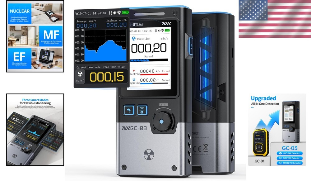 Compact Nuclear Radiation Meter with Multi-Display Modes for Safety Assurance