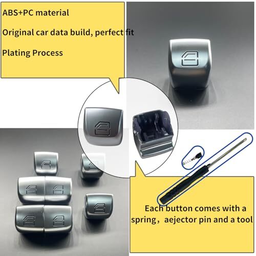 Window Switch Button Covers for Mercedes Benz C E GLC Class,Passenger Side