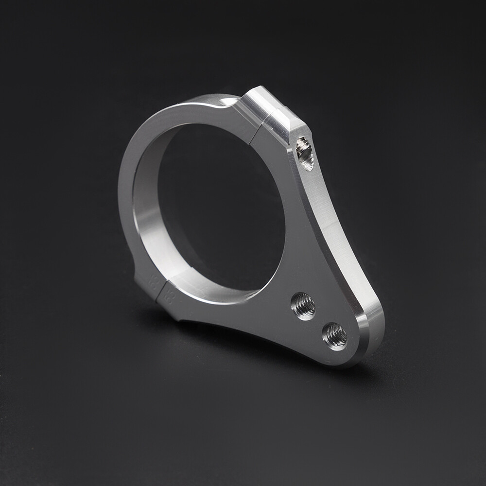 43mm Silver Universal Motorcycle Steering Damper Fork Frame Mount Clamp Bracket