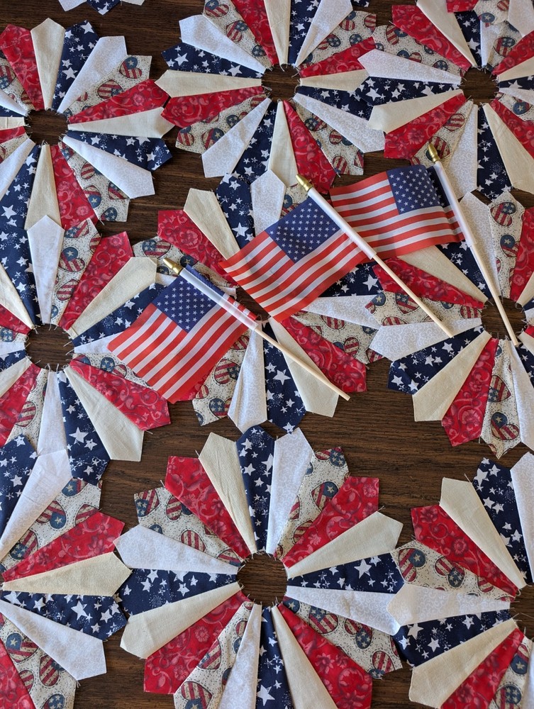 12 ( Raw Edge ) Dresden Quilt Blocks 🇺🇸🇺🇸🇺🇸
