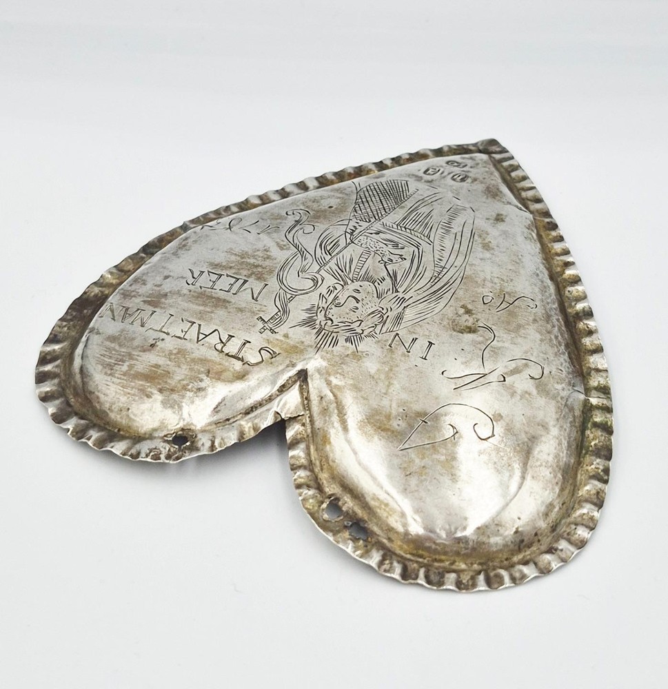 18TH CENTURY DUTCH SOLID SILVER ENGRAVED PLAQUE / PANEL c1765