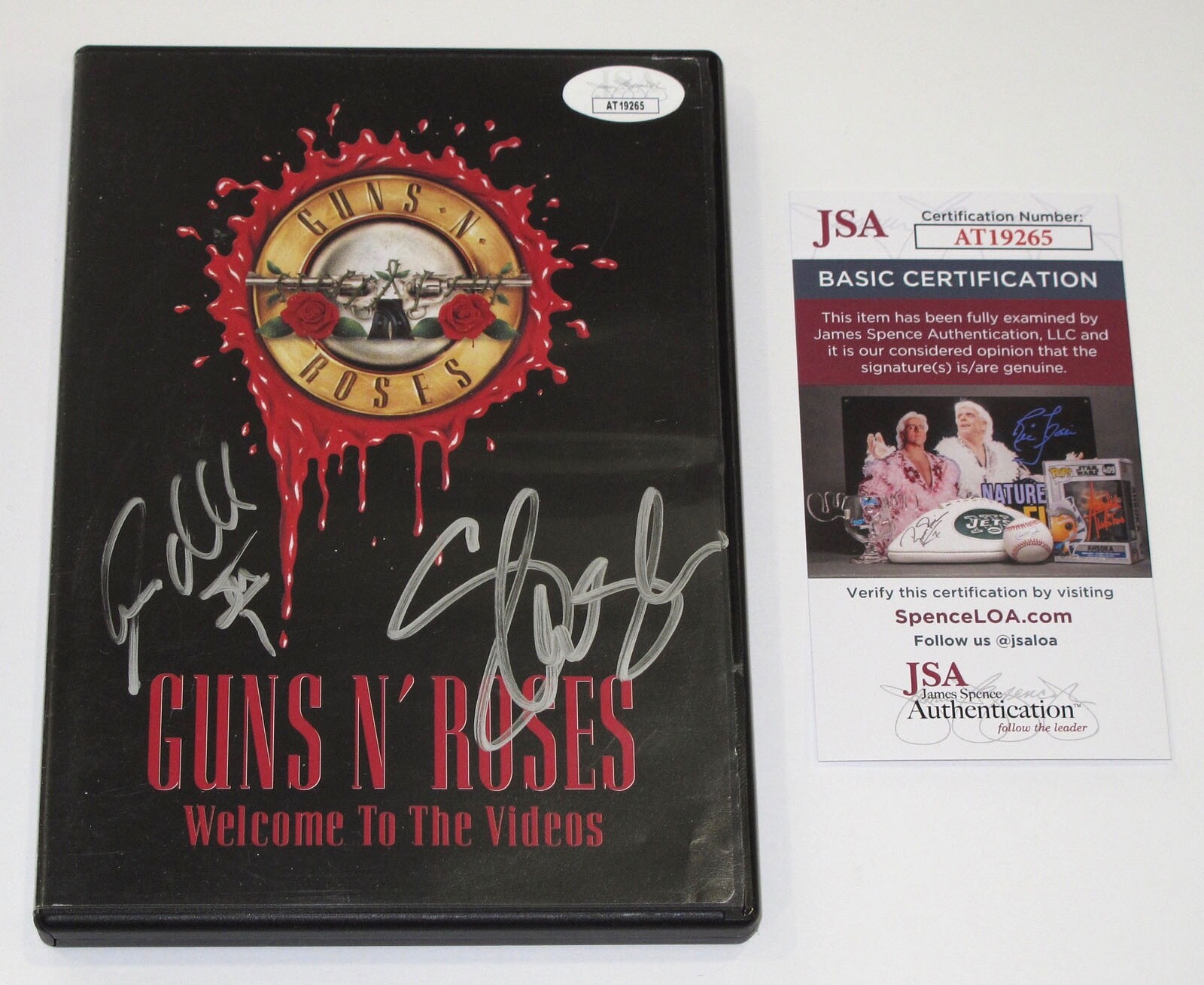 Slash & Steven Adler signed GNR "GUNS N' ROSES" DVD Welcome To Videos JSA COA