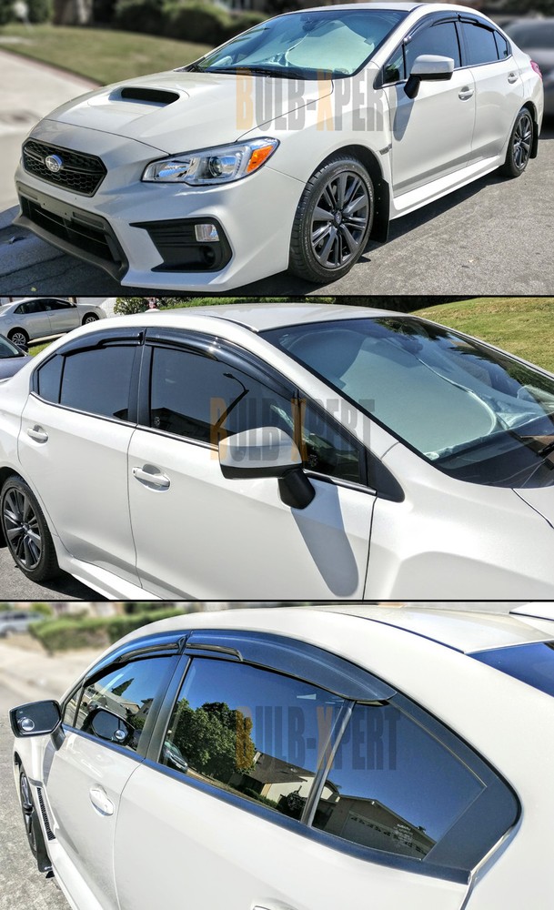 FOR 2012-2016 SUBARU IMPREZA BASE 4DR 3D WAVY WINDOW VISOR RAIN GUARD DEFLECTOR
