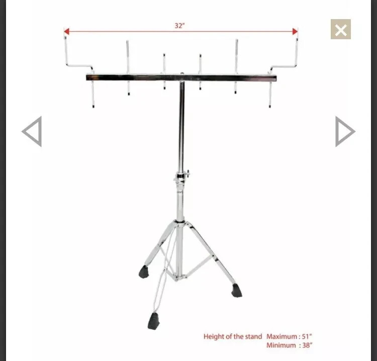 Multi-bar stand for mounting percussion instruments for school band percussion
