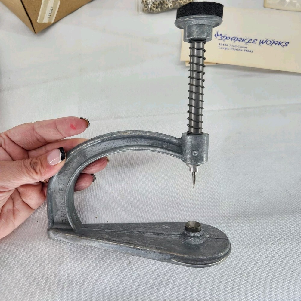 Brisk-Set Model 100A Flat Back Rhinestone Setter Precision Tool Cast Aluminum