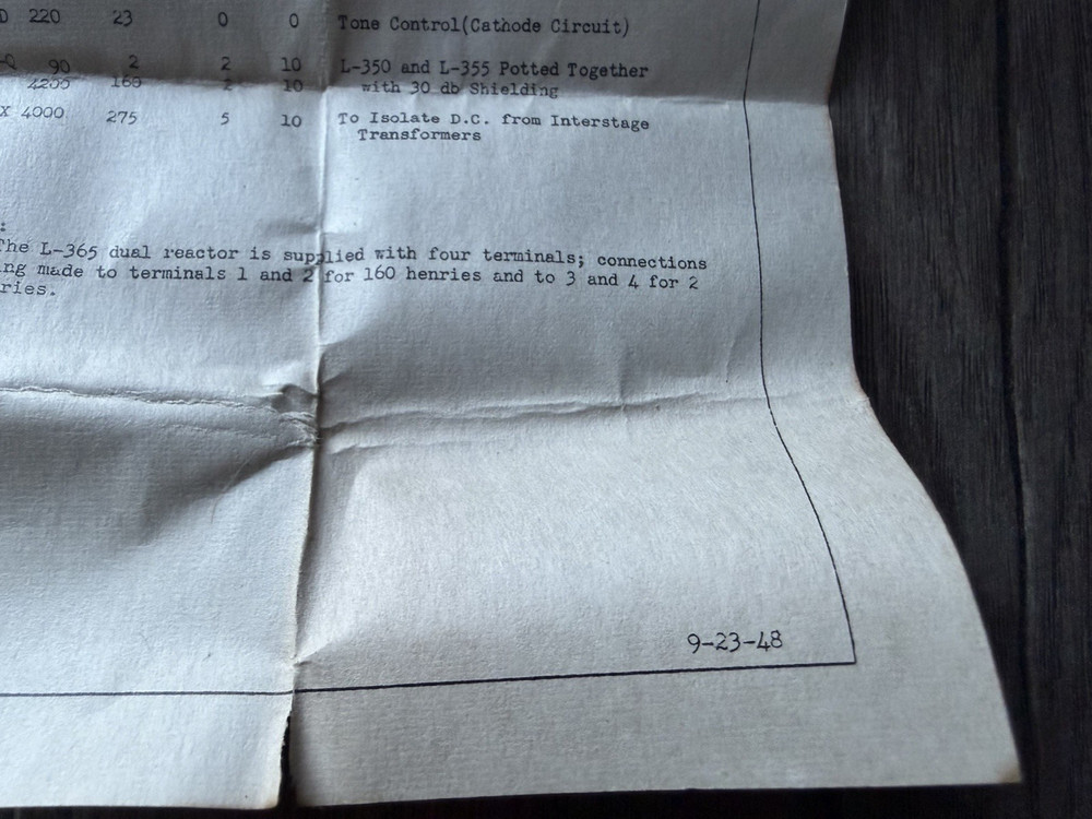 1948 Altec Lansing Peerless Equalizing Reactors L-355-X & L-350-X