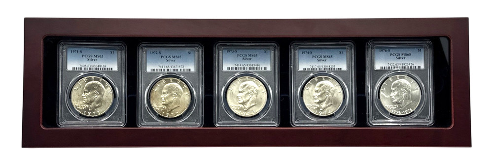 1971-1976 Eisenhower (Ike) Uncirculated Silver Dollar Starter Set Random Grade