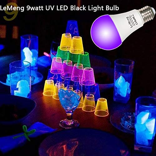 LED Black Lights Bulb 9W Blacklight A19(75Watt Equivalent), E26 Medium Base