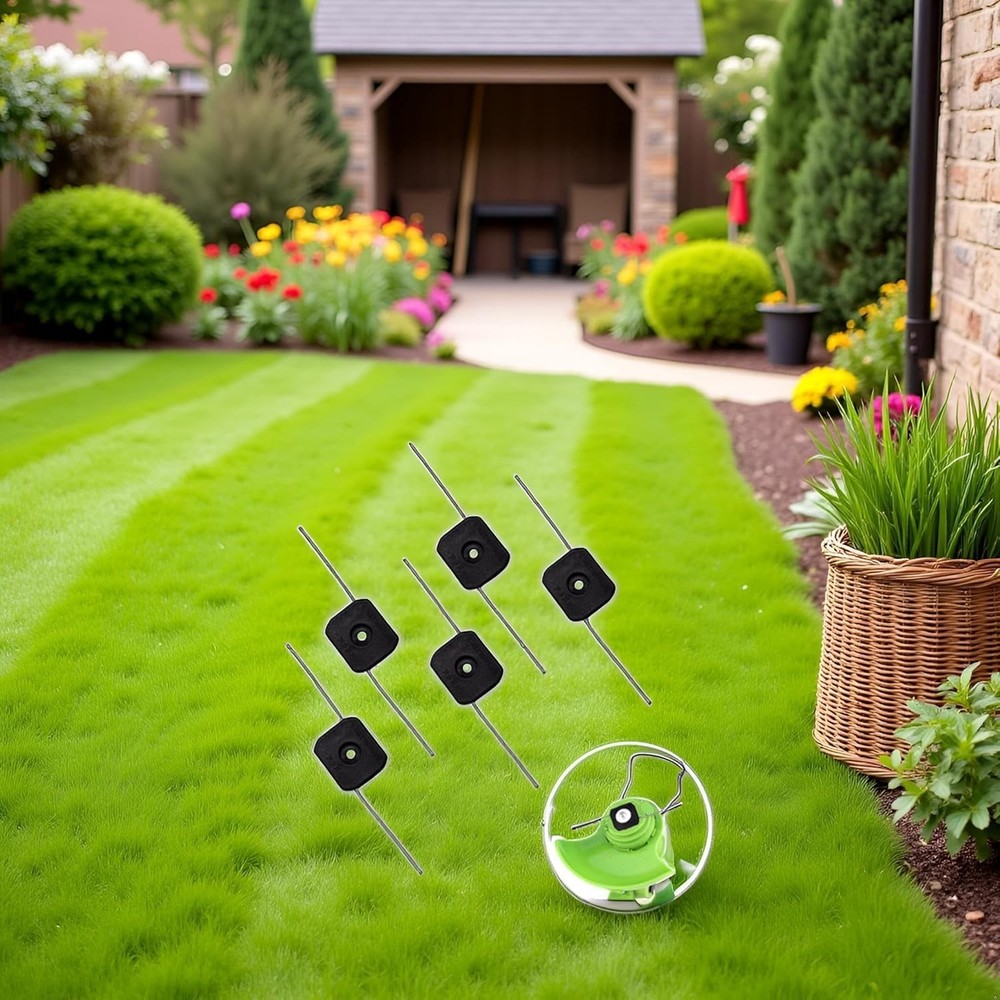 5Pcs Weed Trimmer Blades - Durable Replacement String Blades for Cordless Tri...