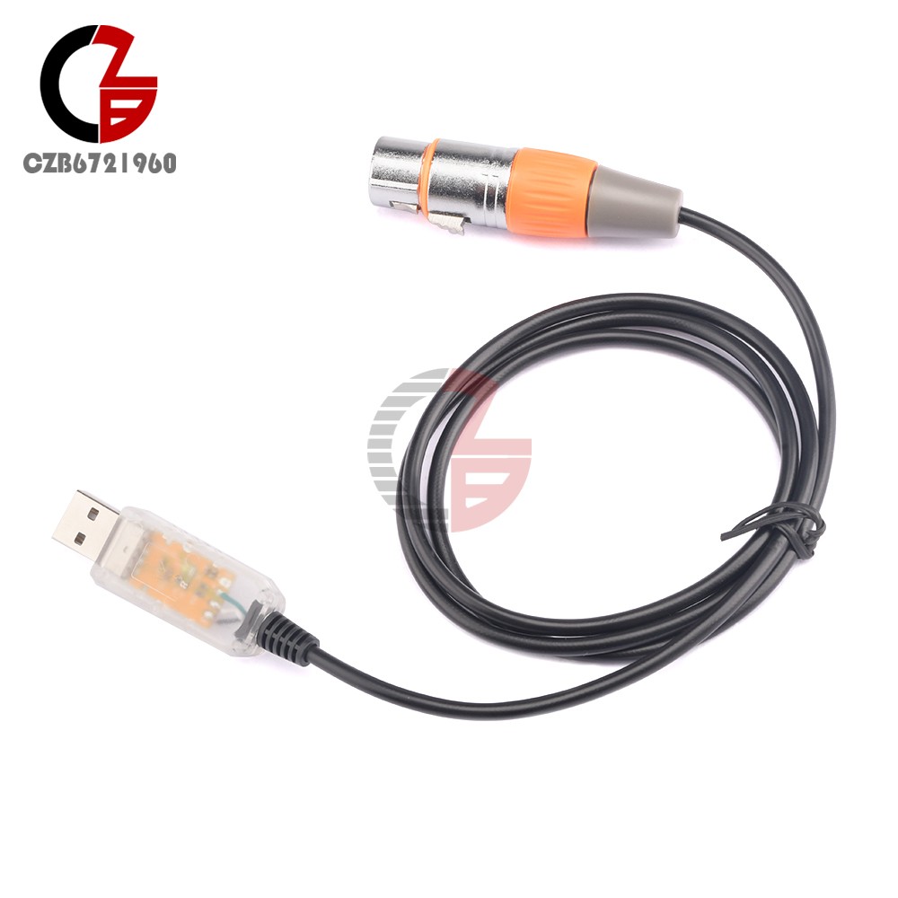 1pcs USB to DMX Interface Adapter Cable Stage Light PC DMX512 Controller Dimmer