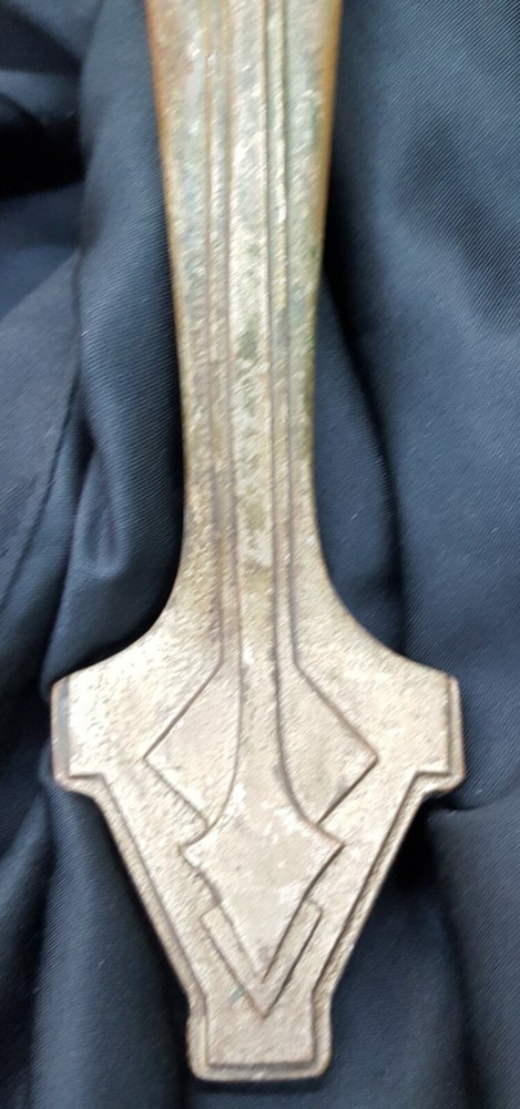 Architectural Salvage Art Deco Door Pull Handle with Latch