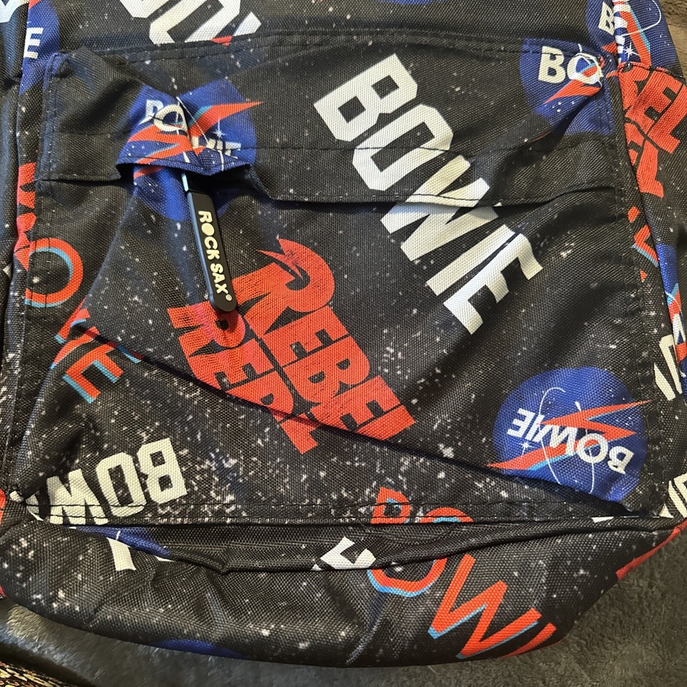New David Bowie Backpack Black Large Print