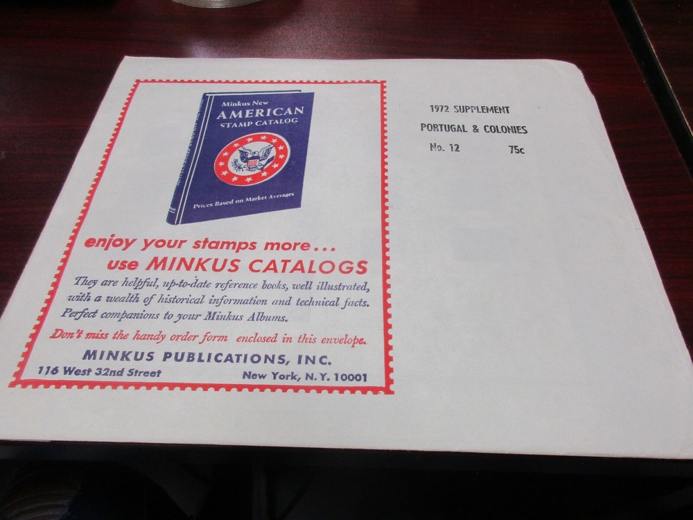 "MINKUS"  1972  SUPPLEMENT  PORTUGAL & COLONIES  W/FREE SHIPPING!!!