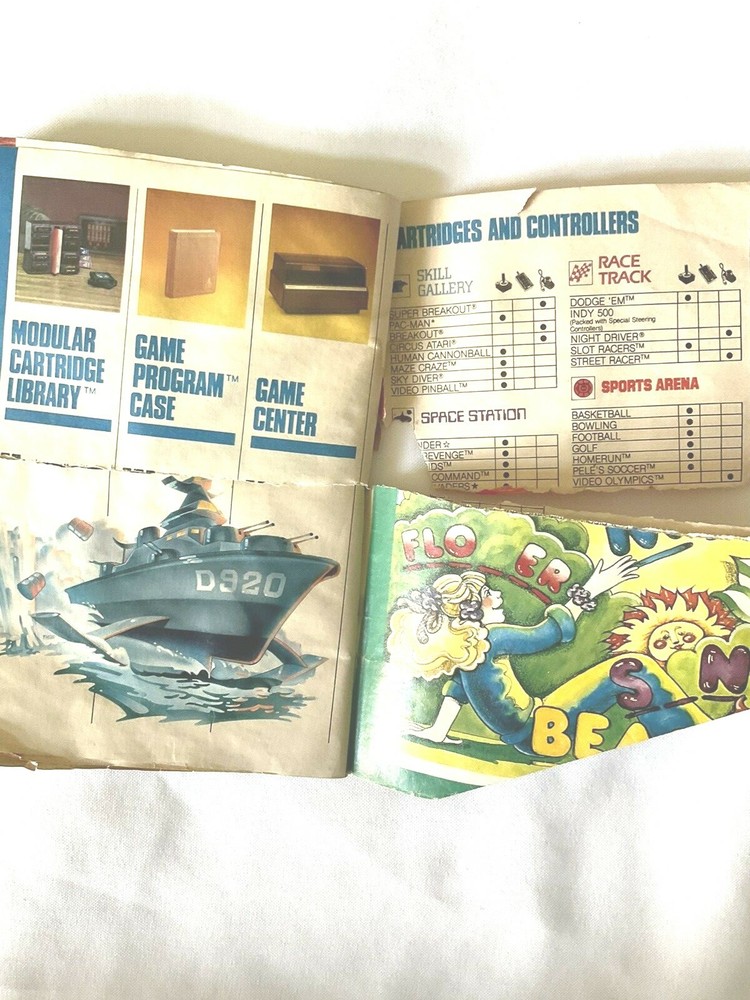 Atari Catalog Only 45 Game Program Cartridges Video Computer System Poor Cond