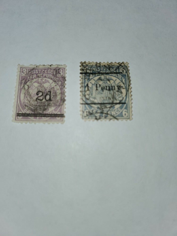 Transvaal stamps Scott 142, 145 used