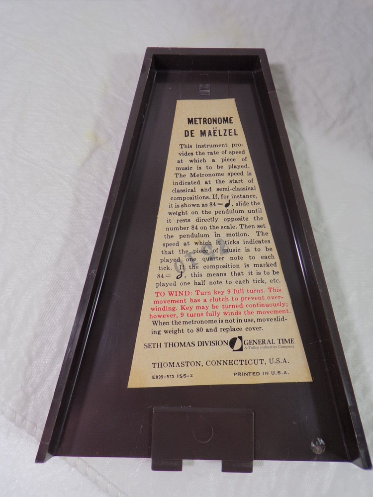 Vintage Seth Thomas Metronome Conductor E500-000, It Works!