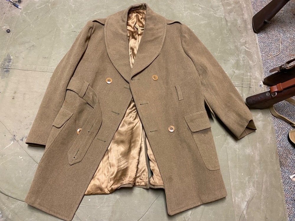 ORIGINAL WWII US ARMY WINTER M1938 OFFICER "CUT DOWN" OVERCOAT- MEDIUM/LARGE 42R
