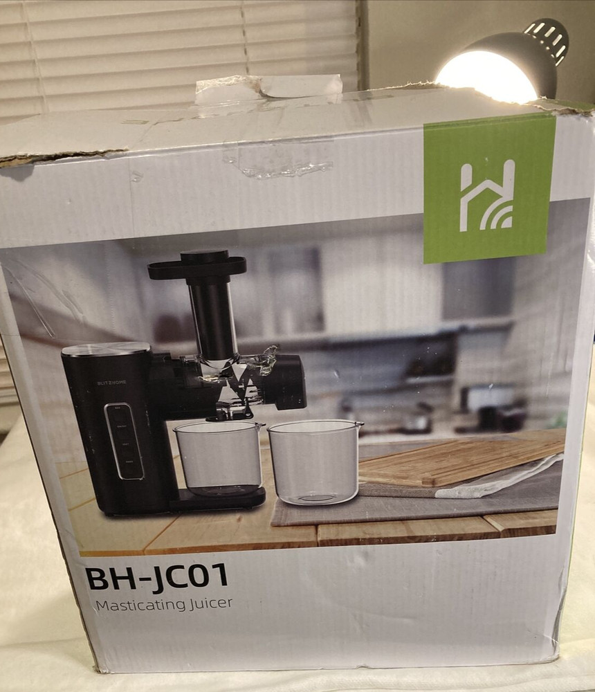 BlitzHome Electric Slow Chewing Juicer Masticating Juice Maker Cold Extractor