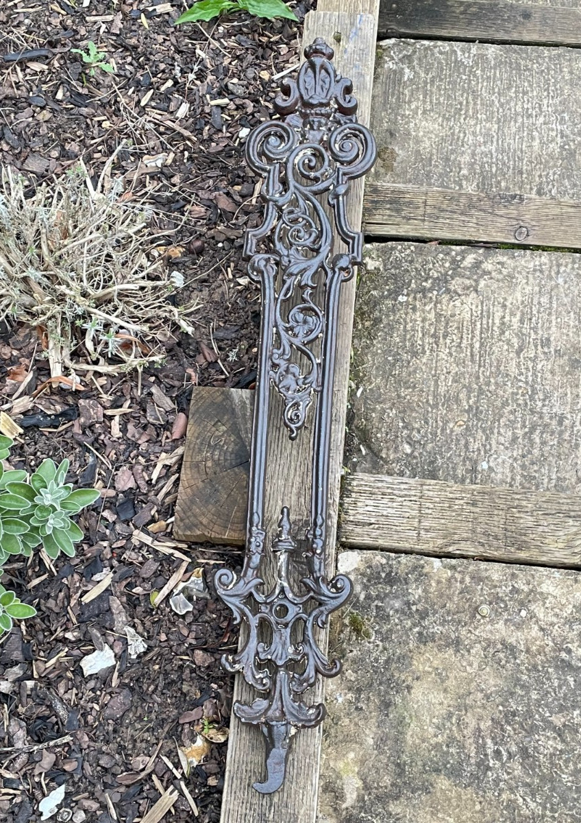 Antique Ornate Cast Iron Garden Stair Balustrade Handrail