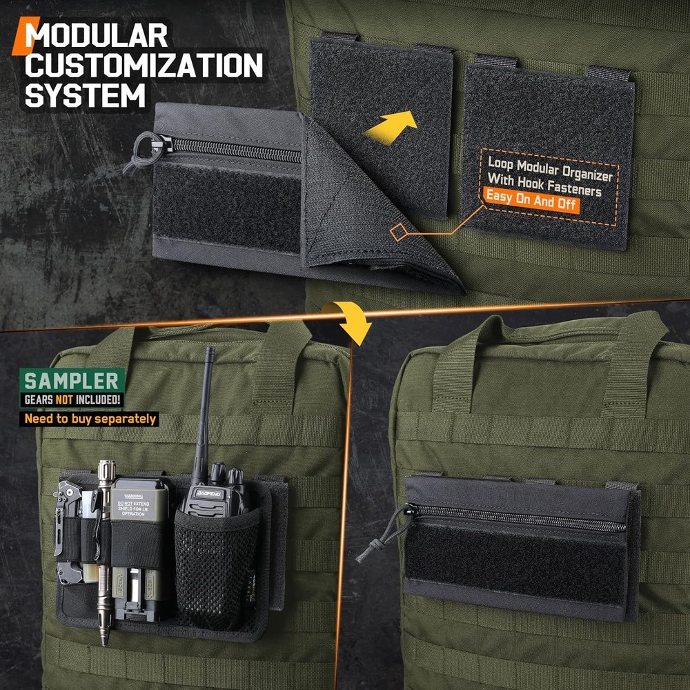 2Pack Molle Patch Panel Hook&Adapter Panel for DIY Patch Badges Tactical Molle..