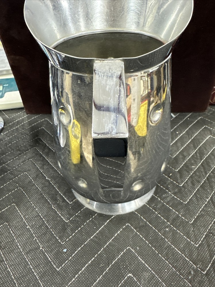 Case Brass Chrome Pitcher And Goblets- Case Design-USA Made