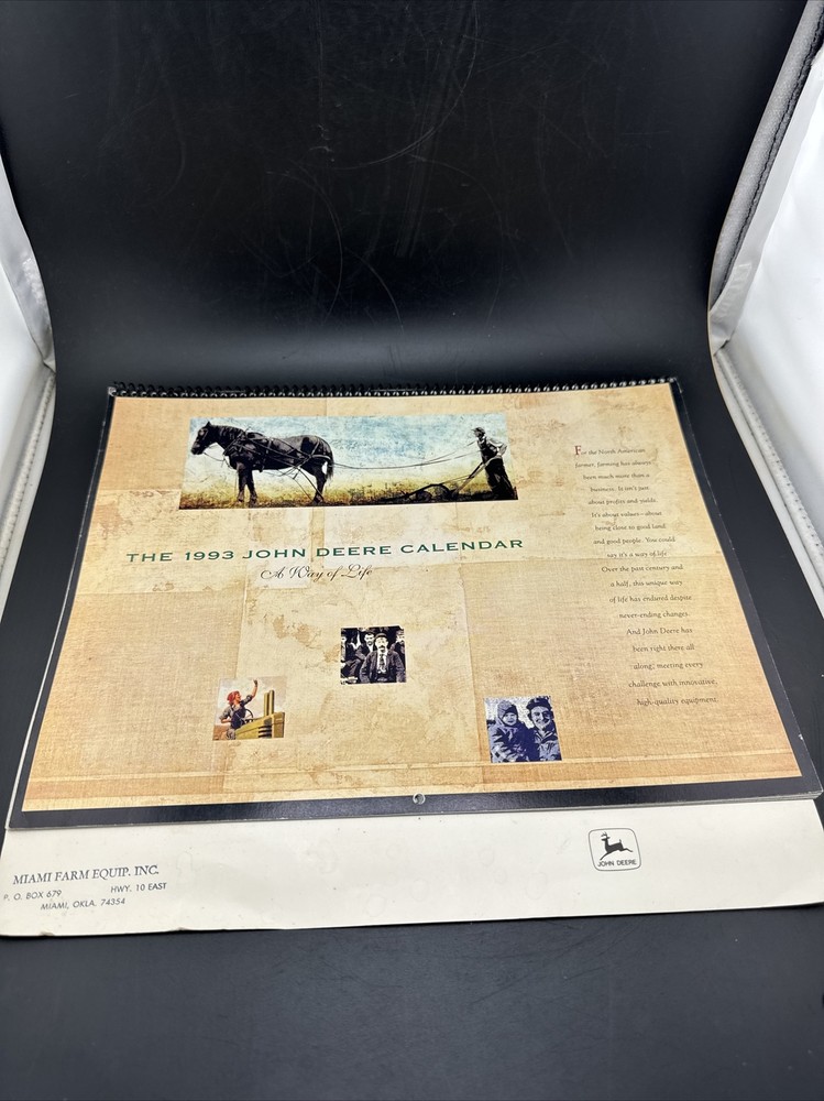 Antique 1993 John Deere Calander